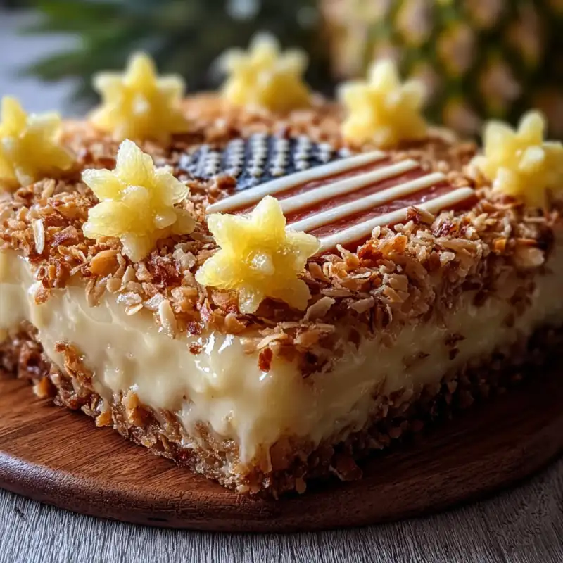Pineapple Coconut God Bless America Cake
