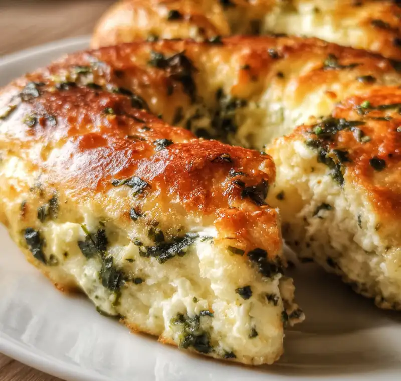 Spinach Cottage Cheese Flagels
