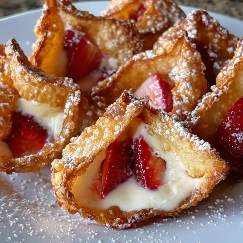 Strawberry Cheesecake Wontons