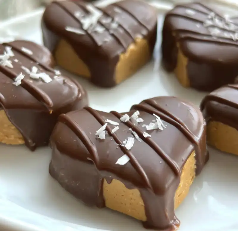 Easy No Bake Peanut Butter Hearts Recipe