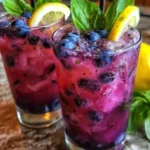 Tasty Basil Blueberry Lemonade