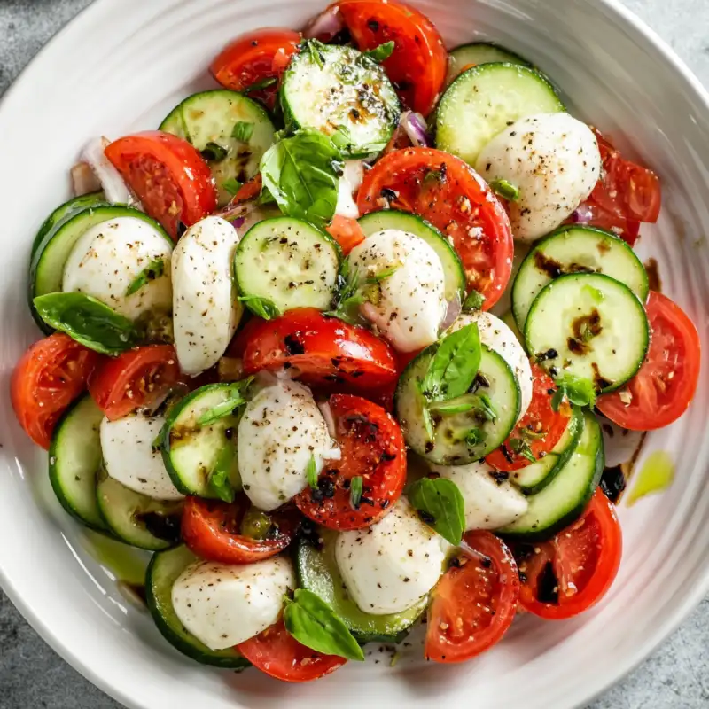 Cucumber Caprese Salad