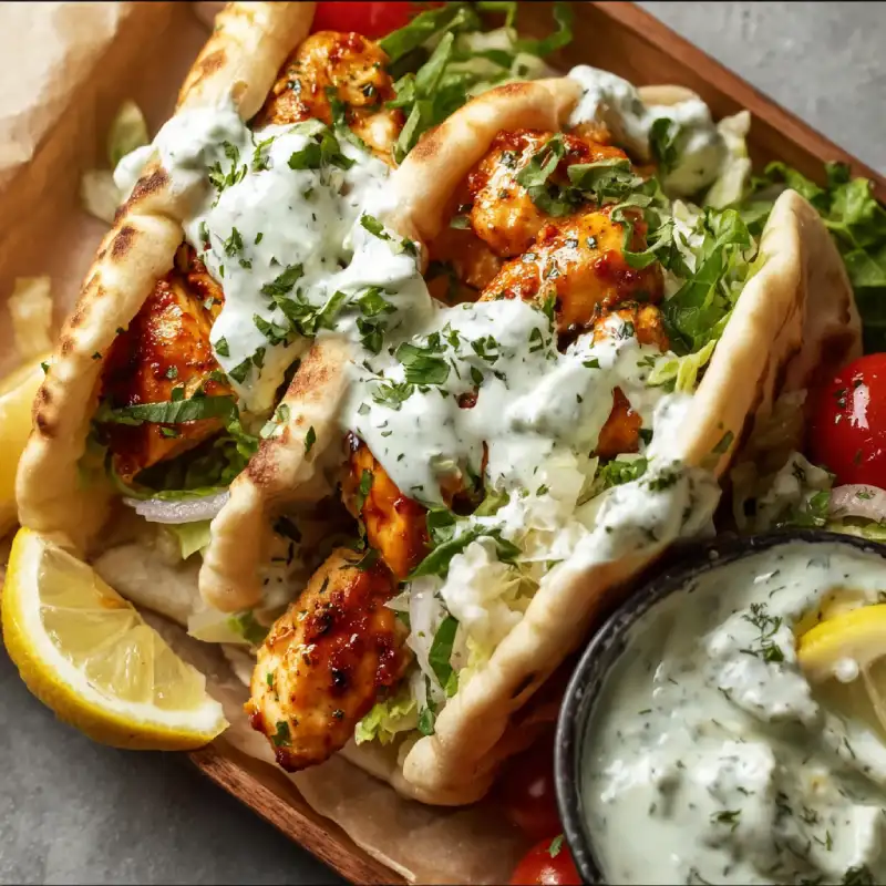 Sheet Pan Chicken Pitas with Herby Ranch