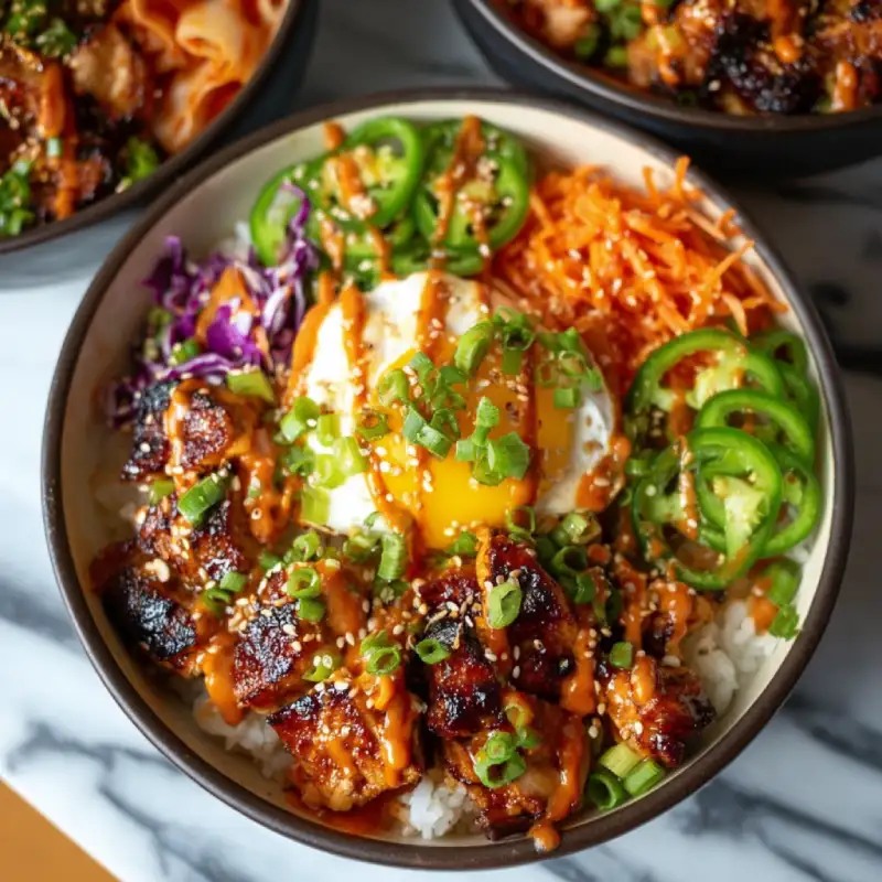 Korean BBQ Chicken Bowls