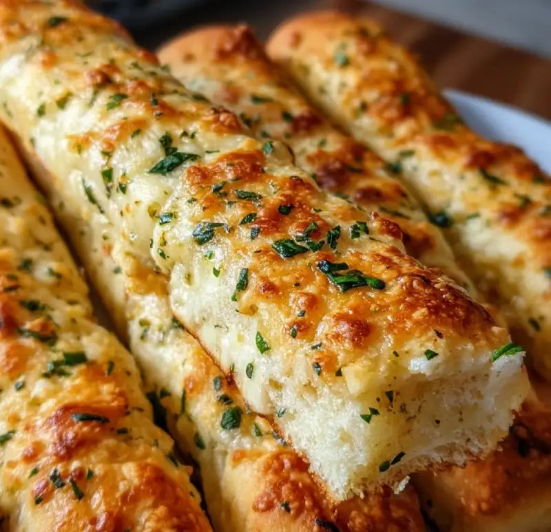 Keto Garlic Butter Breadsticks