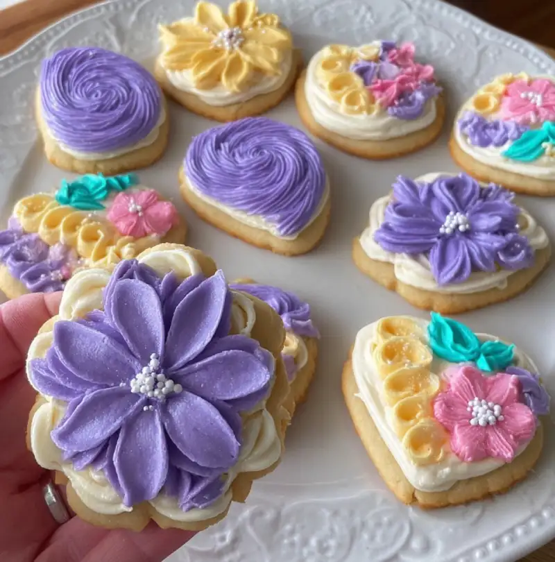 Buttercream Flower Cookies