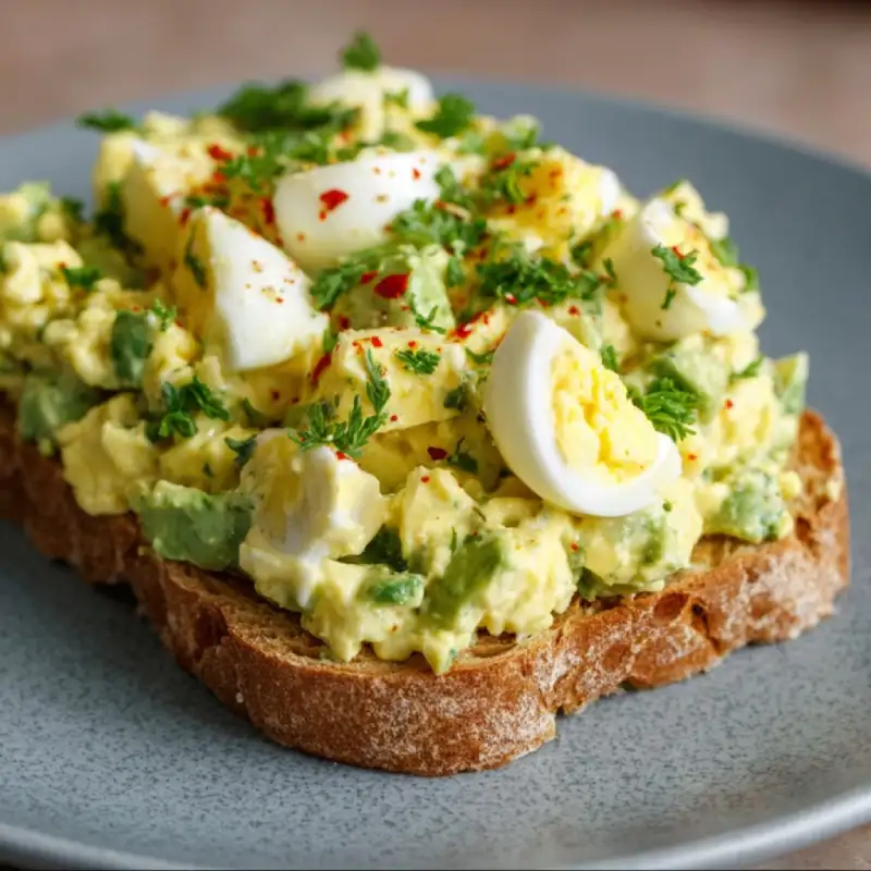 Delicious Simple & Zesty Mediterranean Avocado Egg Salad Recipe