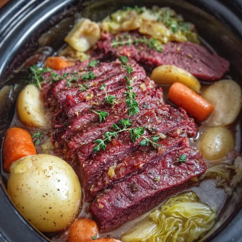 Cozy Slow Cooker Corned Beef and Cabbage