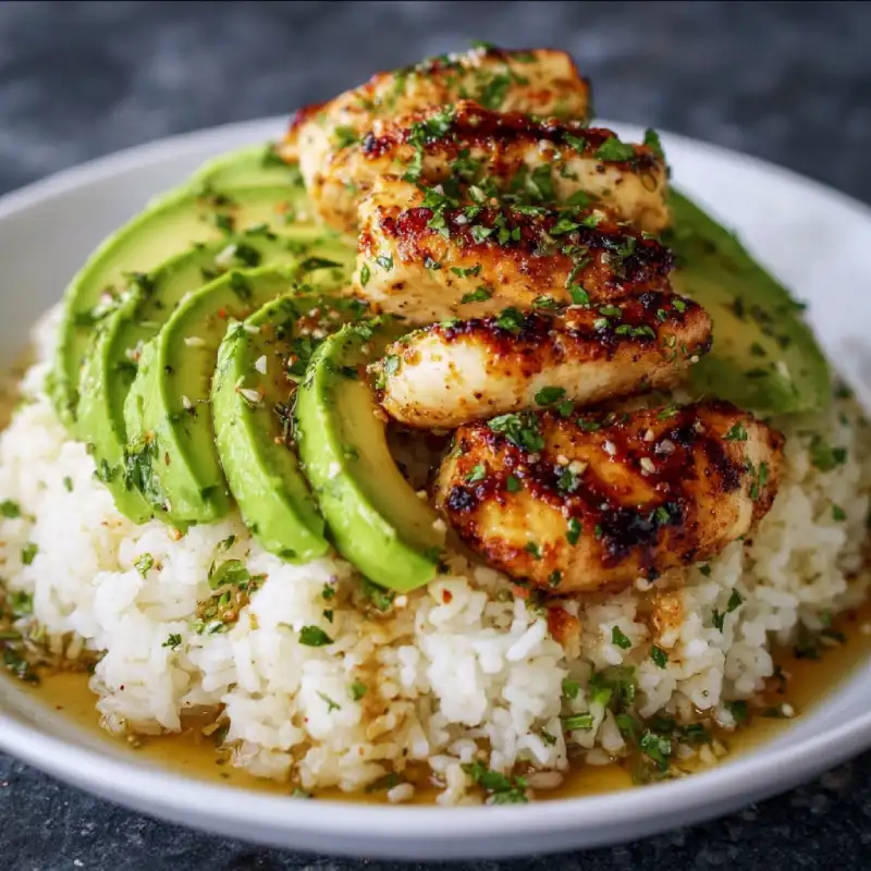 Honey Lime Chicken & Avocado Rice: Delicious Recipe