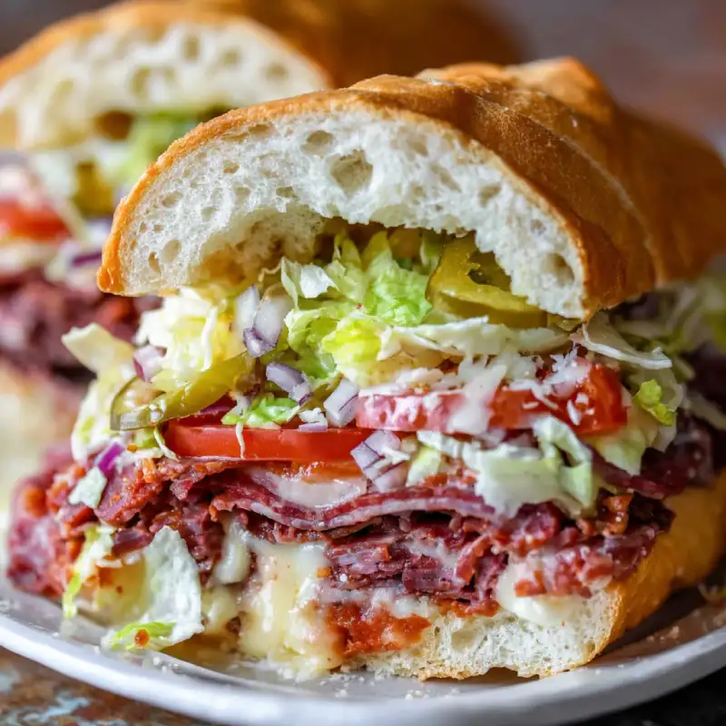 Italian Grinder Salad Sandwich