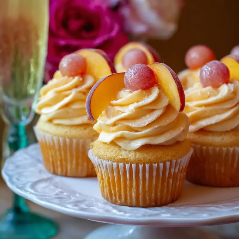 Peach Bellini Cupcakes