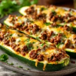 Zucchini Boats with Ground Beef