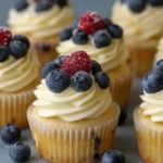 Fresh Berry Cupcakes with Lemon Cream Cheese