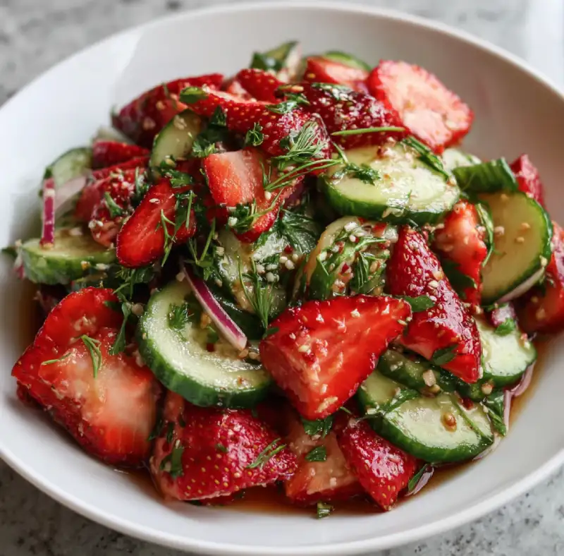 Delicious Cucumber Strawberry Salad Recipe