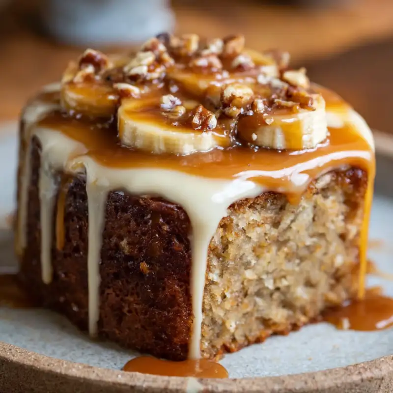 Salted Caramel Brown Butter Banana Cake