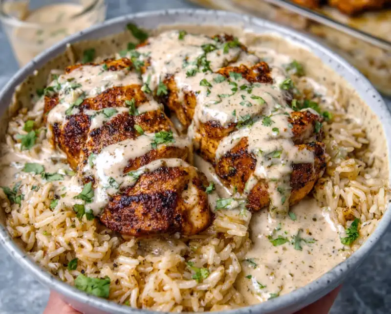 Creamy Cajun Chicken & Rice Bowls