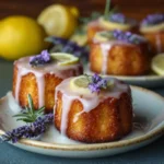Mini Lemon Cakes with Lavender Glaze