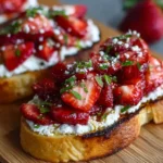 Roasted Strawberry Whipped Ricotta Toast