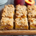 Peaches and Cream Crumble Bars