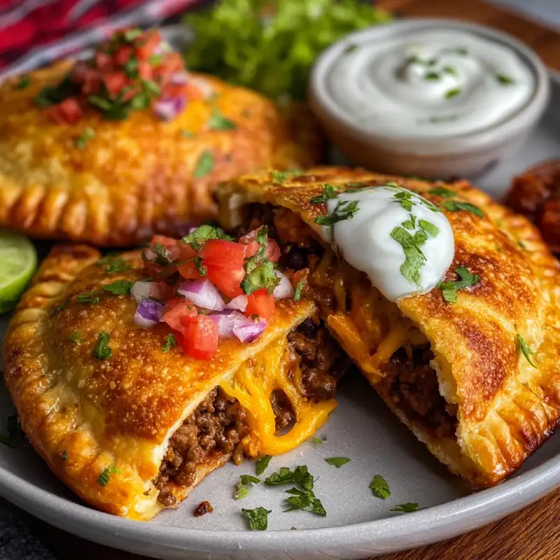 Spicy Crispy Mexican Taco Pockets