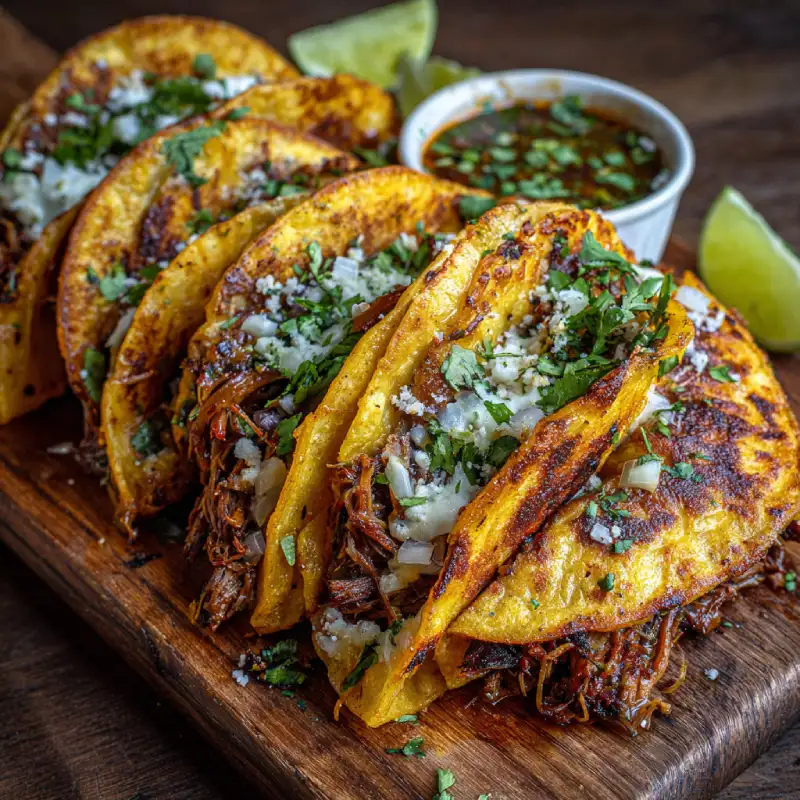 Delicious Super Crispy Birria Tacos Recipe