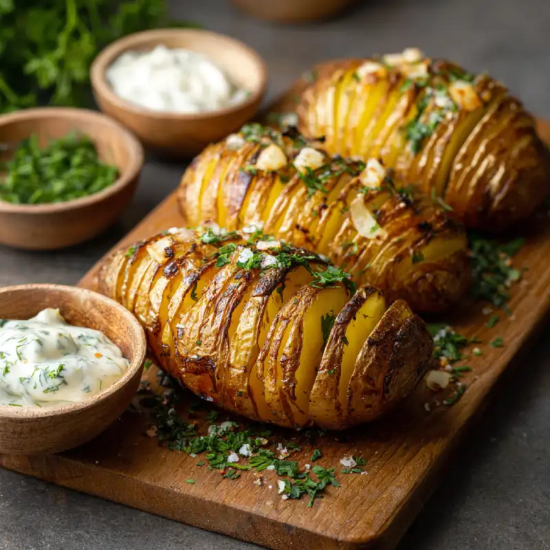 Tender Grilled Hasselback Potatoes