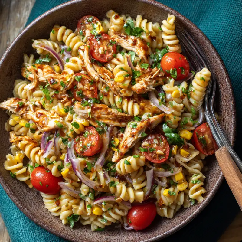 Zesty High-Protein BBQ Chicken Pasta Salad Recipe