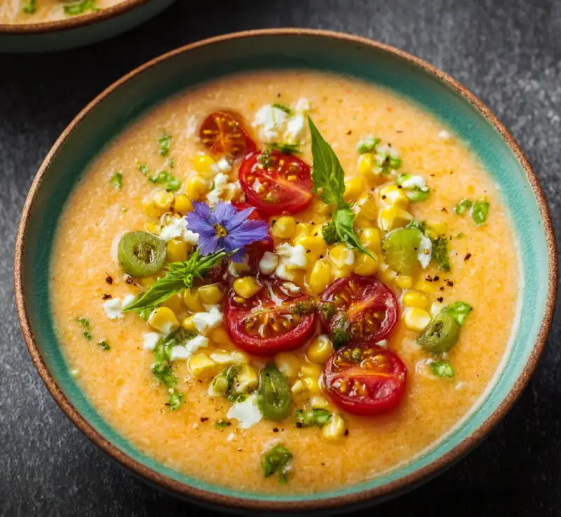 Summer Sweet Corn Gazpacho: Delicious Recipe