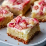 Moist Rhubarb Custard Bars
