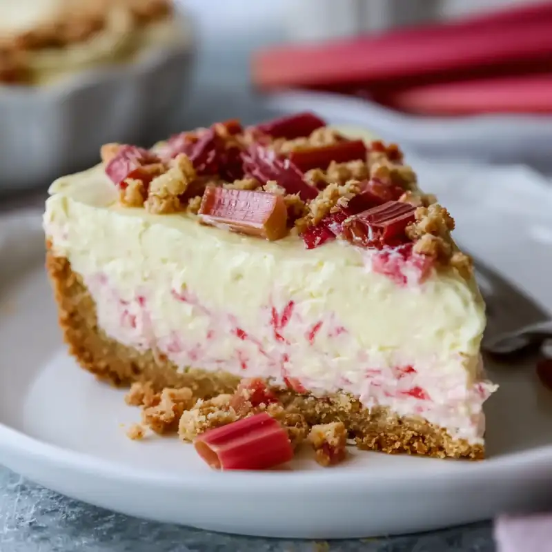 Irresistible Keto Rhubarb Cheesecake