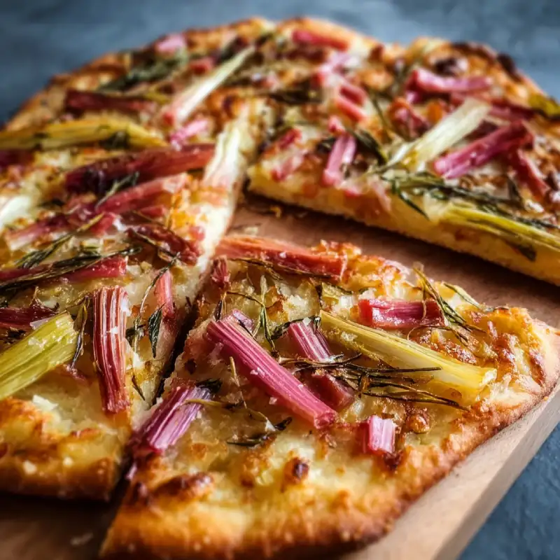 Rhubarb Rosemary Flatbread