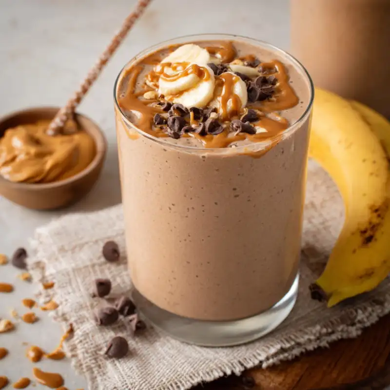 Chocolate Peanut Butter Protein Smoothie