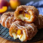Peach Cobbler Cheesecake Donuts