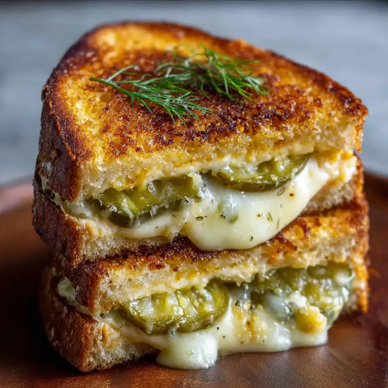Easy Dill Pickle Grilled Cheese Sandwich Recipe