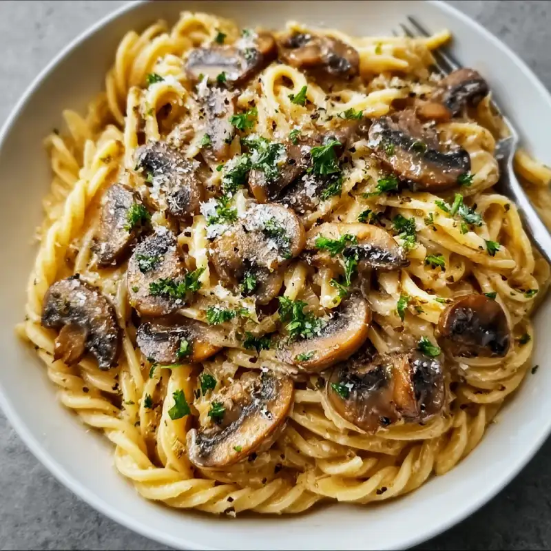 Creamy Brown Butter Mushroom Pasta - Easy