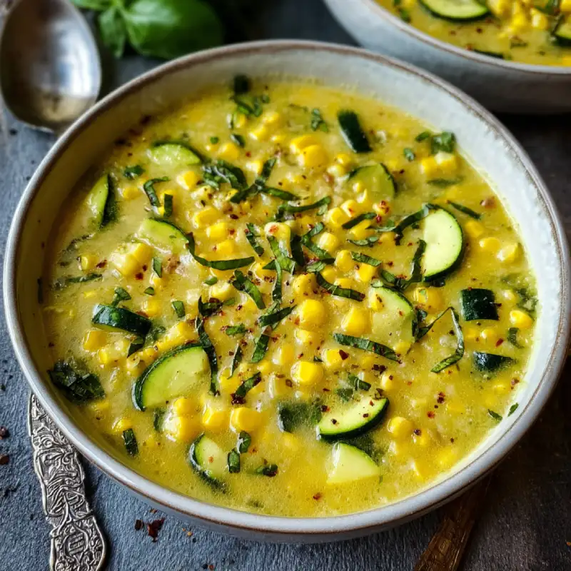 Summer Corn and Zucchini Chowder