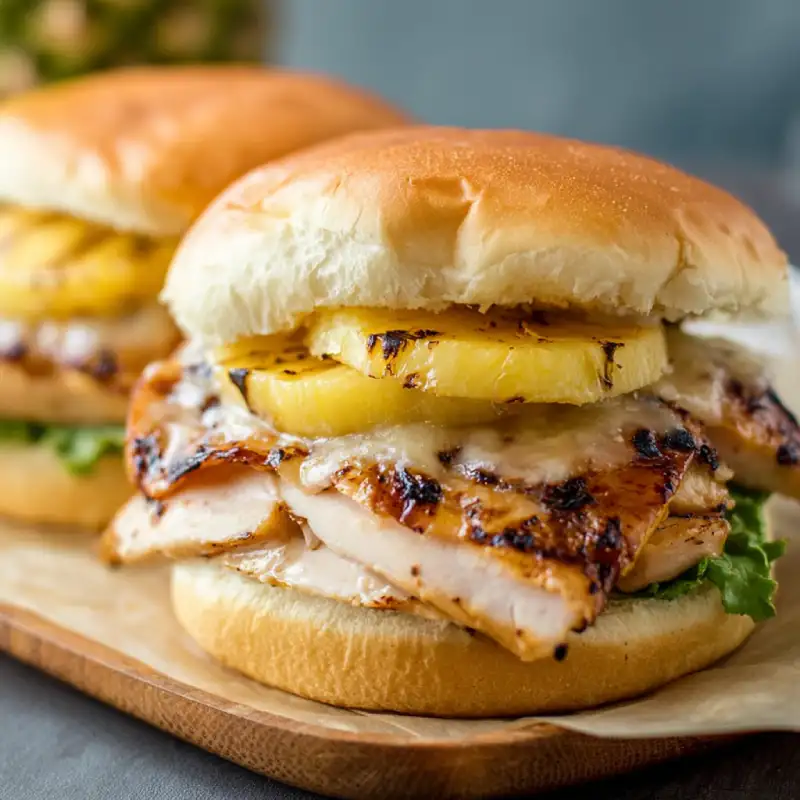 Grilled Hawaiian Chicken Sandwiches