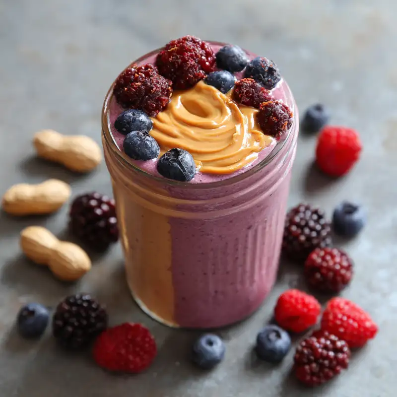 Peanut Butter Berry Smoothie