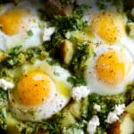 Pesto Eggs & Potato Skillet