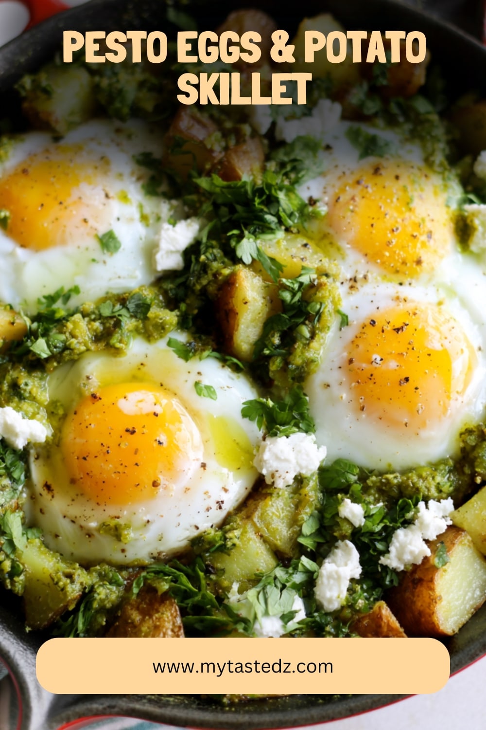 Delicious Pesto Eggs & Potato Skillet Recipe