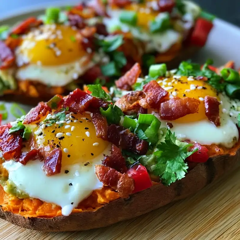 Loaded Breakfast Sweet Potatoes