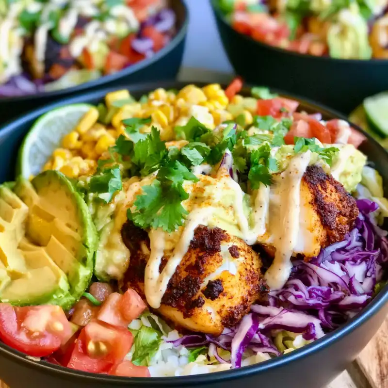 Low Carb Fish Taco Bowls