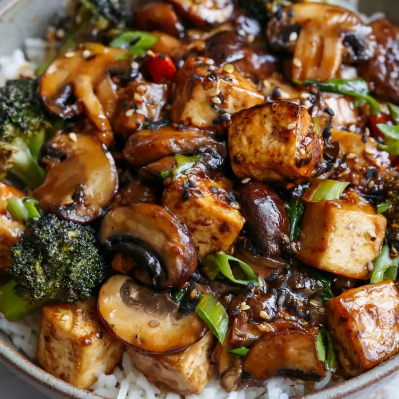Mushroom and Tofu Stir-Fry