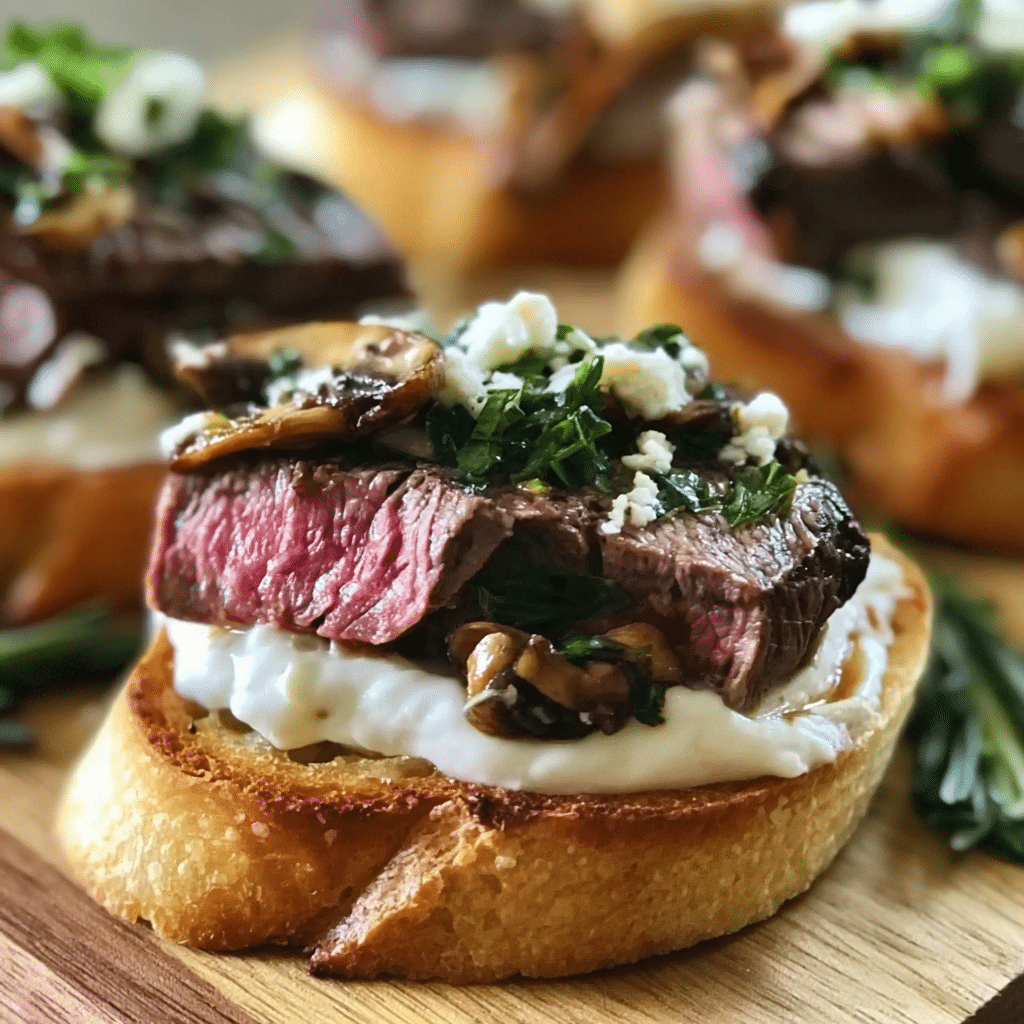 Savory Steak Crostini