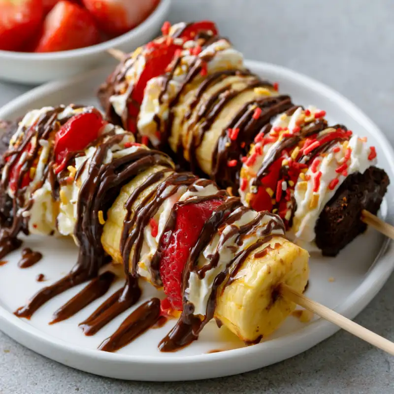 Banana Split Skewers