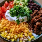 Comforting Ground Beef Taco Rice Bowl
