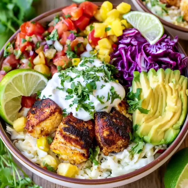 Low Carb Fish Taco Bowls