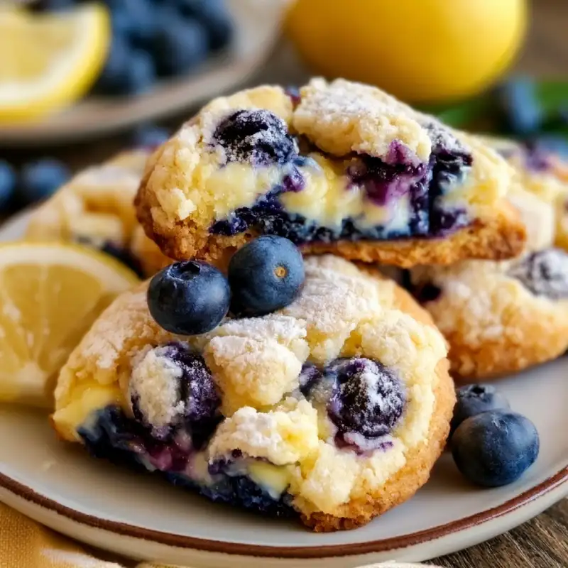 Lemon Blueberry Cheesecake Cookies